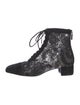 Christian Dior Lace Patterned Combat Boots