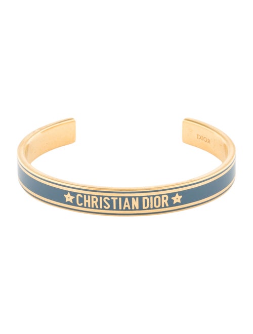 Christian Dior Enamel Code Cuff Bracelet