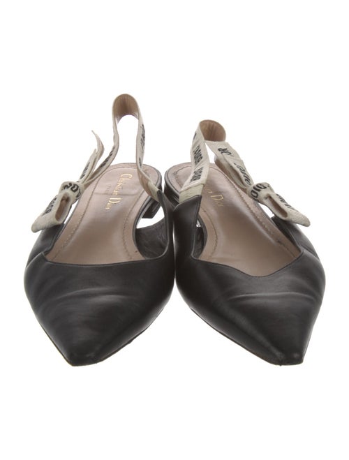 Christian Dior Leather Printed Slingback Flats