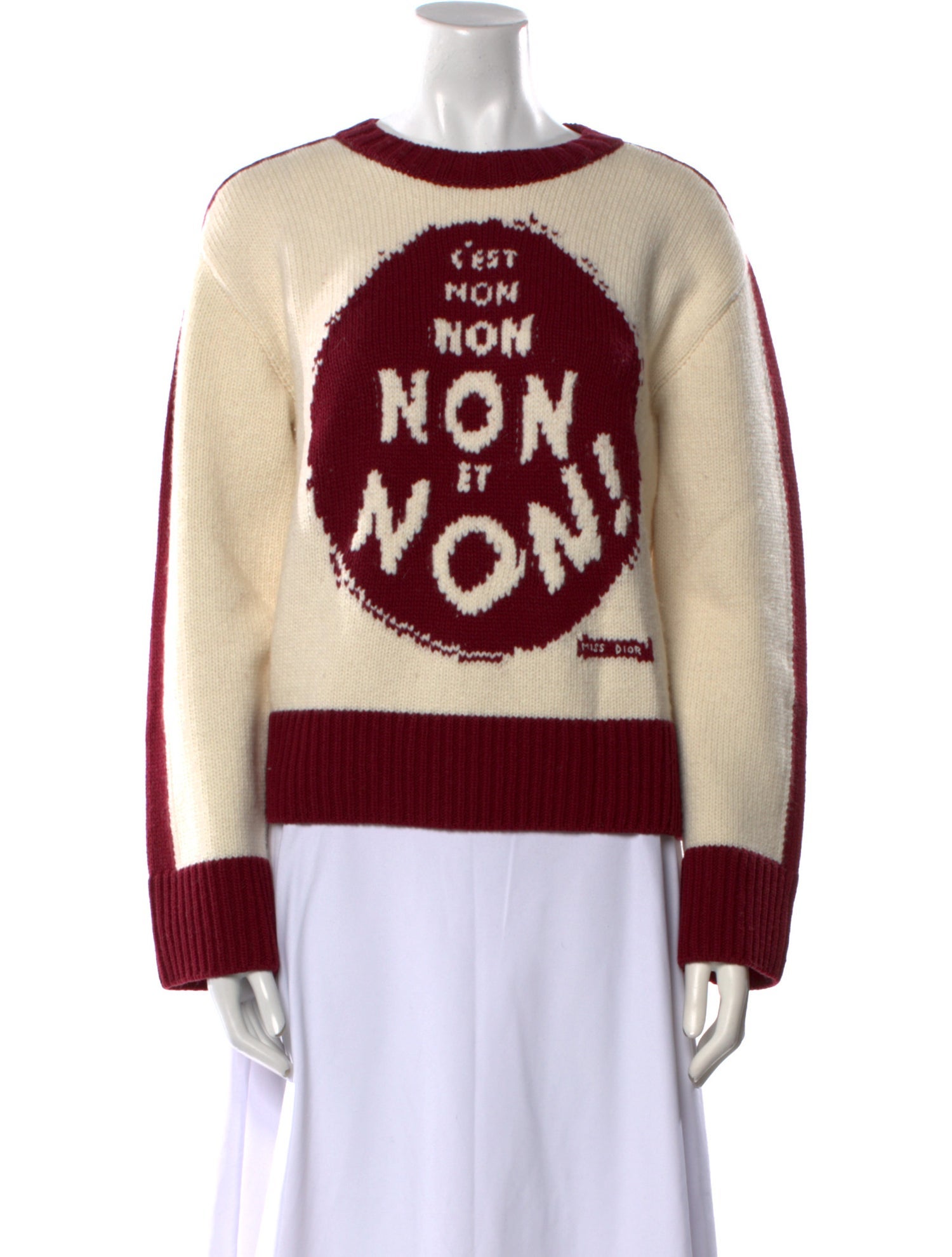 Christian Dior Wool Graphic Print Sweater