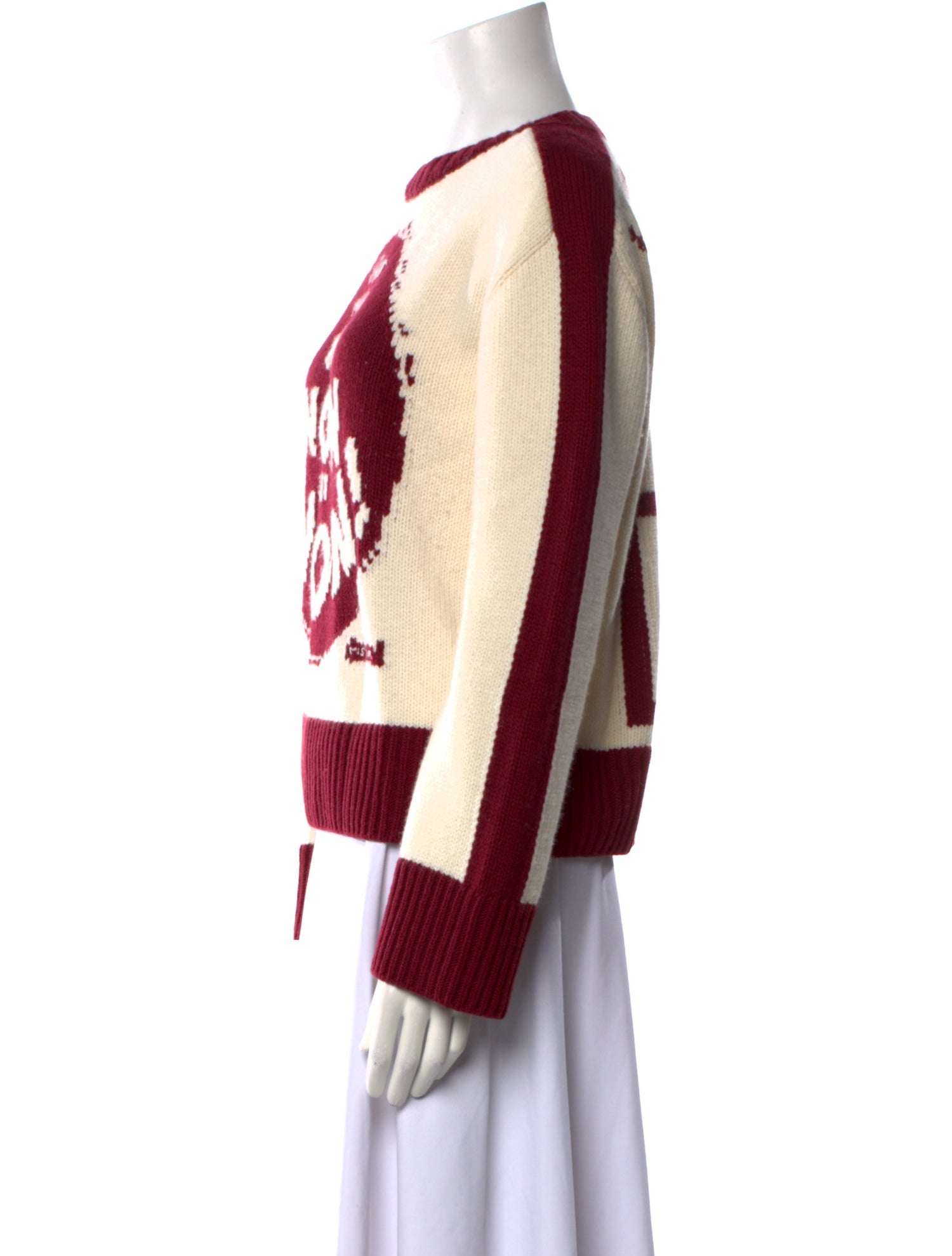 Christian Dior Wool Graphic Print Sweater