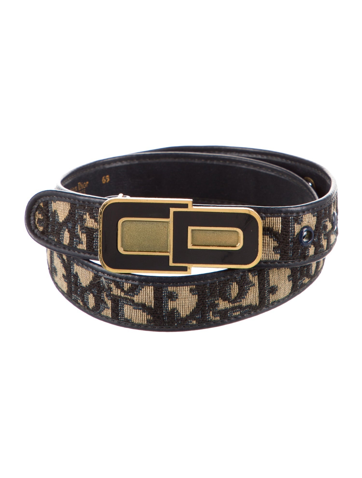 Christian Dior Vintage Diorissimo Pattern Waist Belt