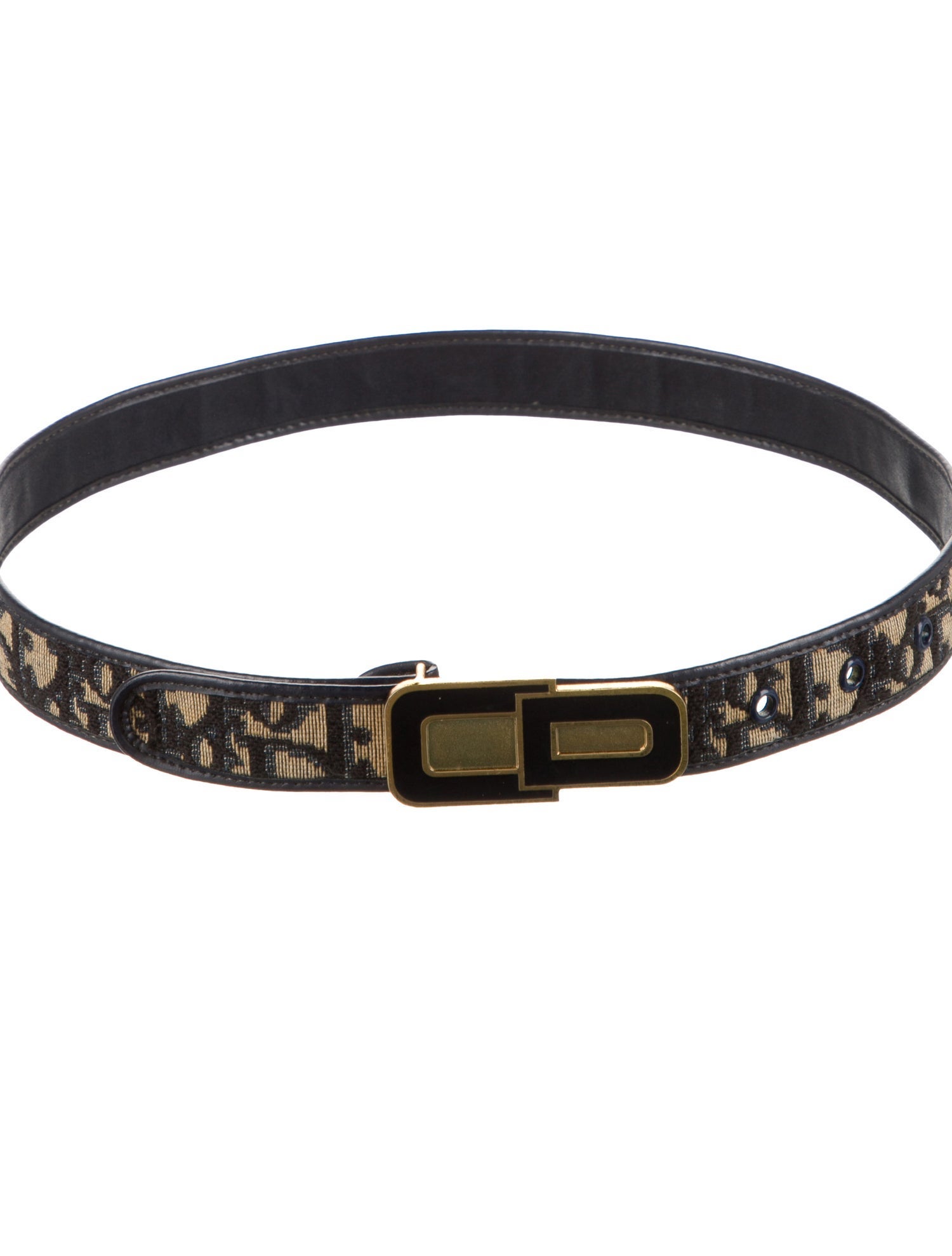 Christian Dior Vintage Diorissimo Pattern Waist Belt