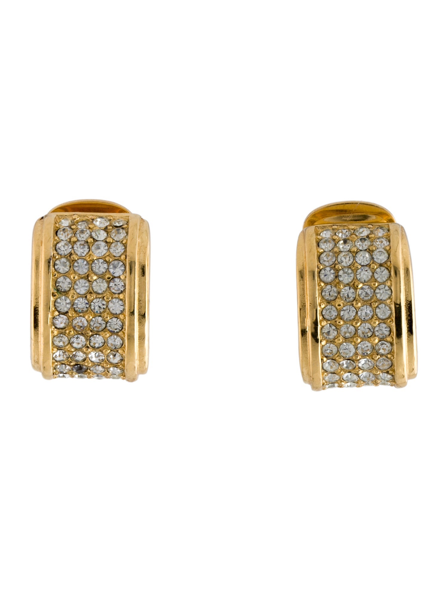 Christian Dior Vintage Crystal Clip-On Earrings