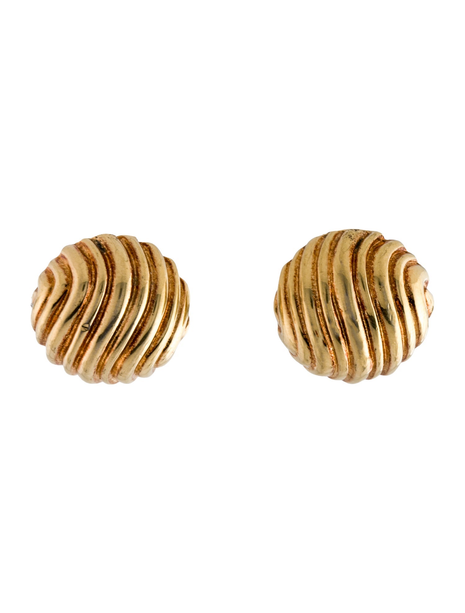 Christian Dior Vintage Dome Texture Clip-On Earrings