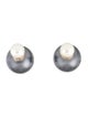 Christian Dior Faux Pearl Tribales Stud Earrings