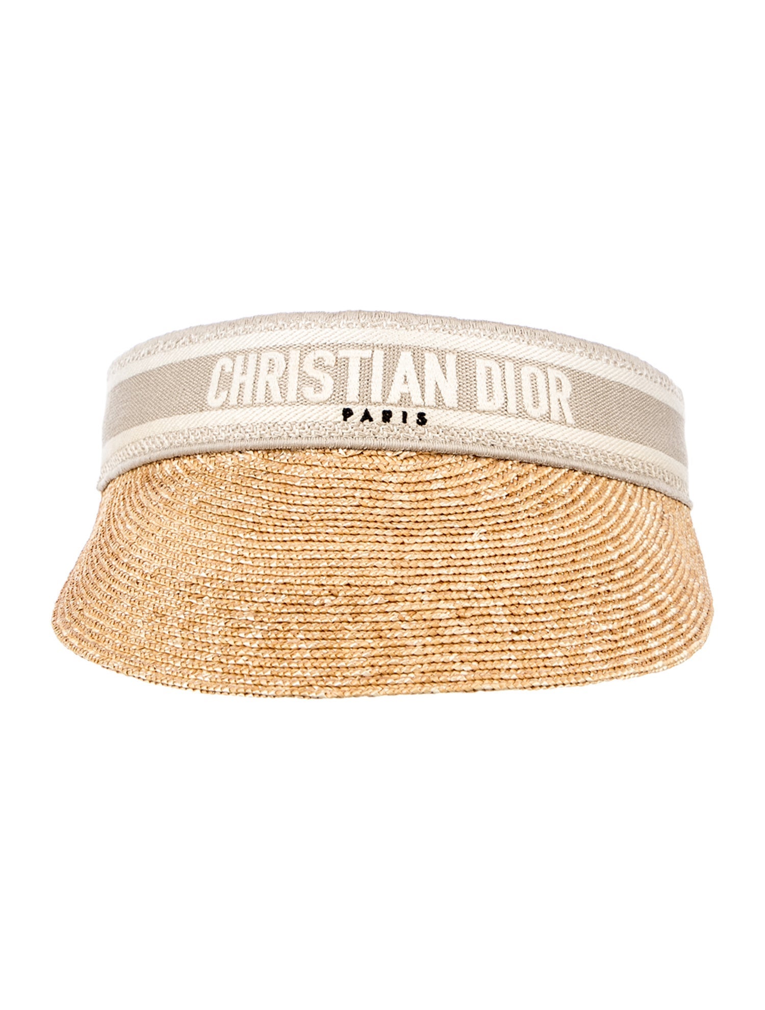 Christian Dior Straw Visor