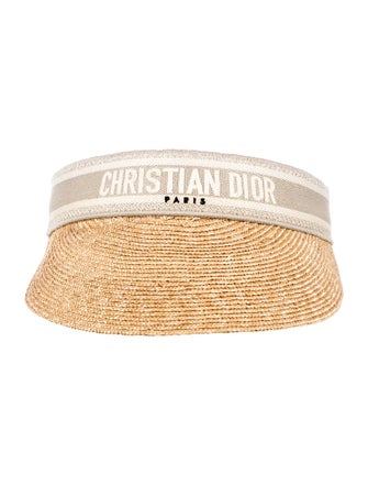 Christian Dior Straw Visor
