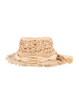 Christian Dior Raffia Fringe Hat