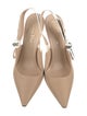 Christian Dior Printed Bow Accents Slingback Pumps