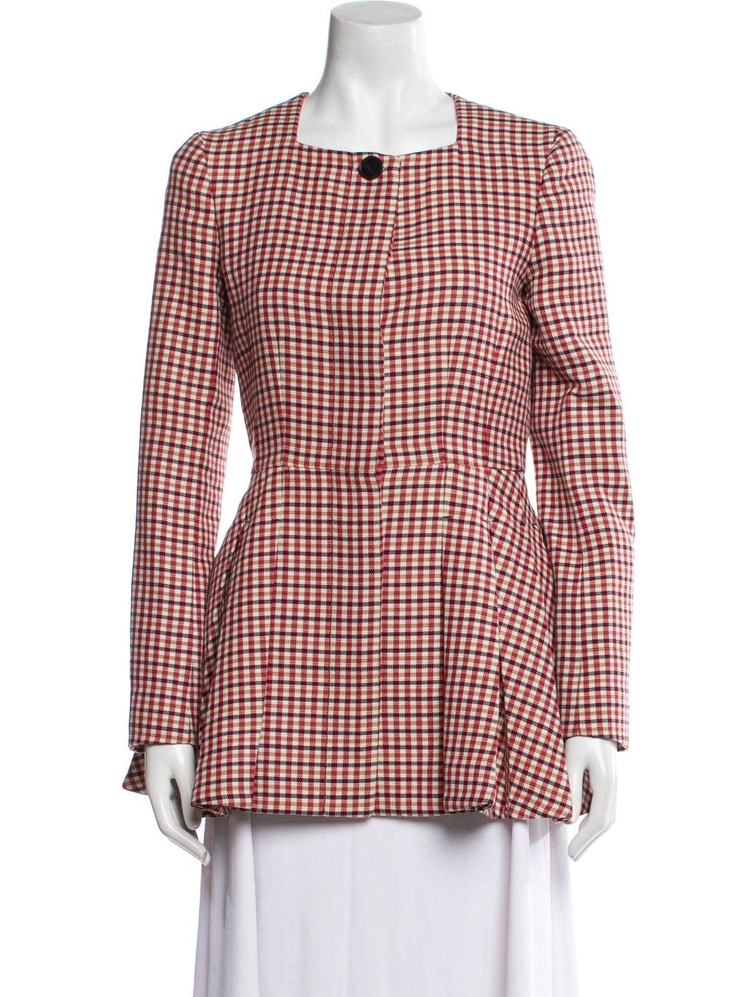 Christian Dior Wool Plaid Print Blazer
