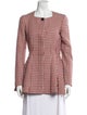 Christian Dior Wool Plaid Print Blazer