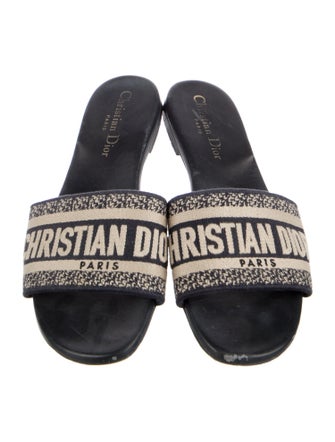 Christian Dior Oblique Jacquard Canvas Flats