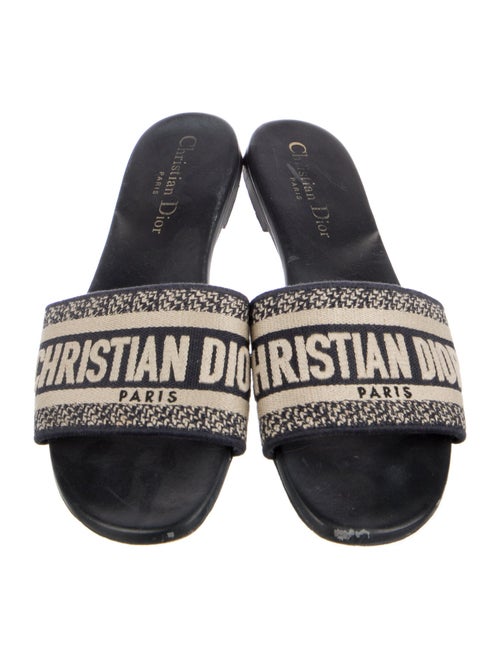 Christian Dior Oblique Jacquard Canvas Flats