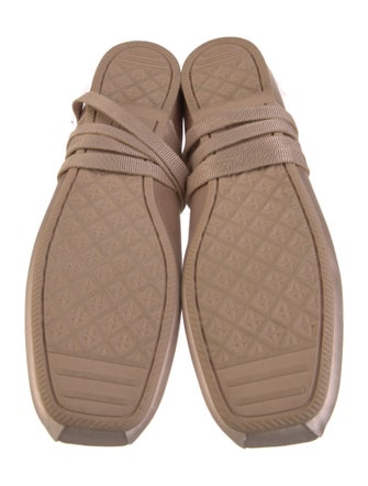 Christian Dior Faux Pearl Accents Satin Ballet Flats