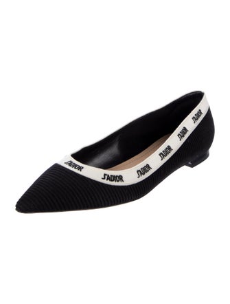 Christian Dior Printed Embroidered Accent Flats