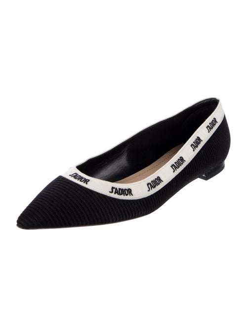 Christian Dior Printed Embroidered Accent Flats