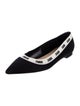 Christian Dior Printed Embroidered Accent Flats