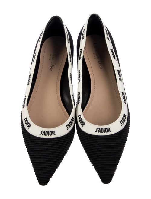 Christian Dior Printed Embroidered Accent Flats
