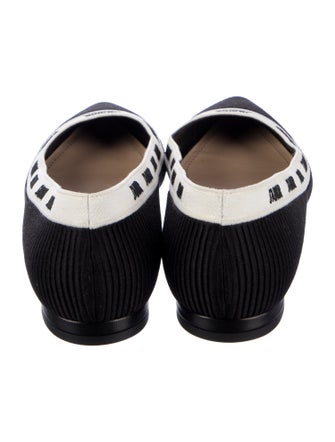 Christian Dior Printed Embroidered Accent Flats