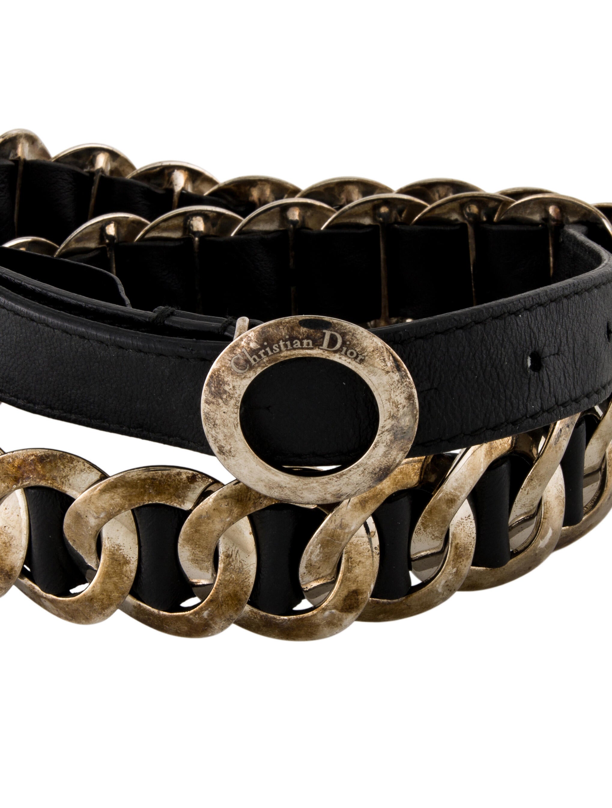 Christian Dior Vintage Leather Waist Belt