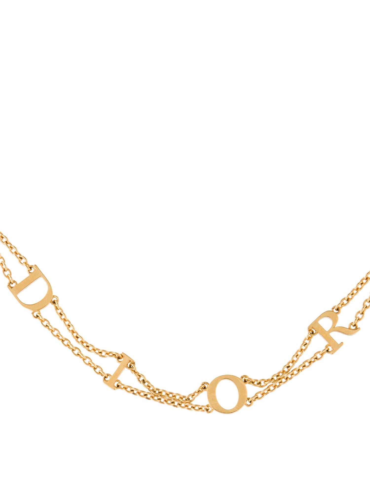 Christian Dior Crystal Logo Choker Necklace