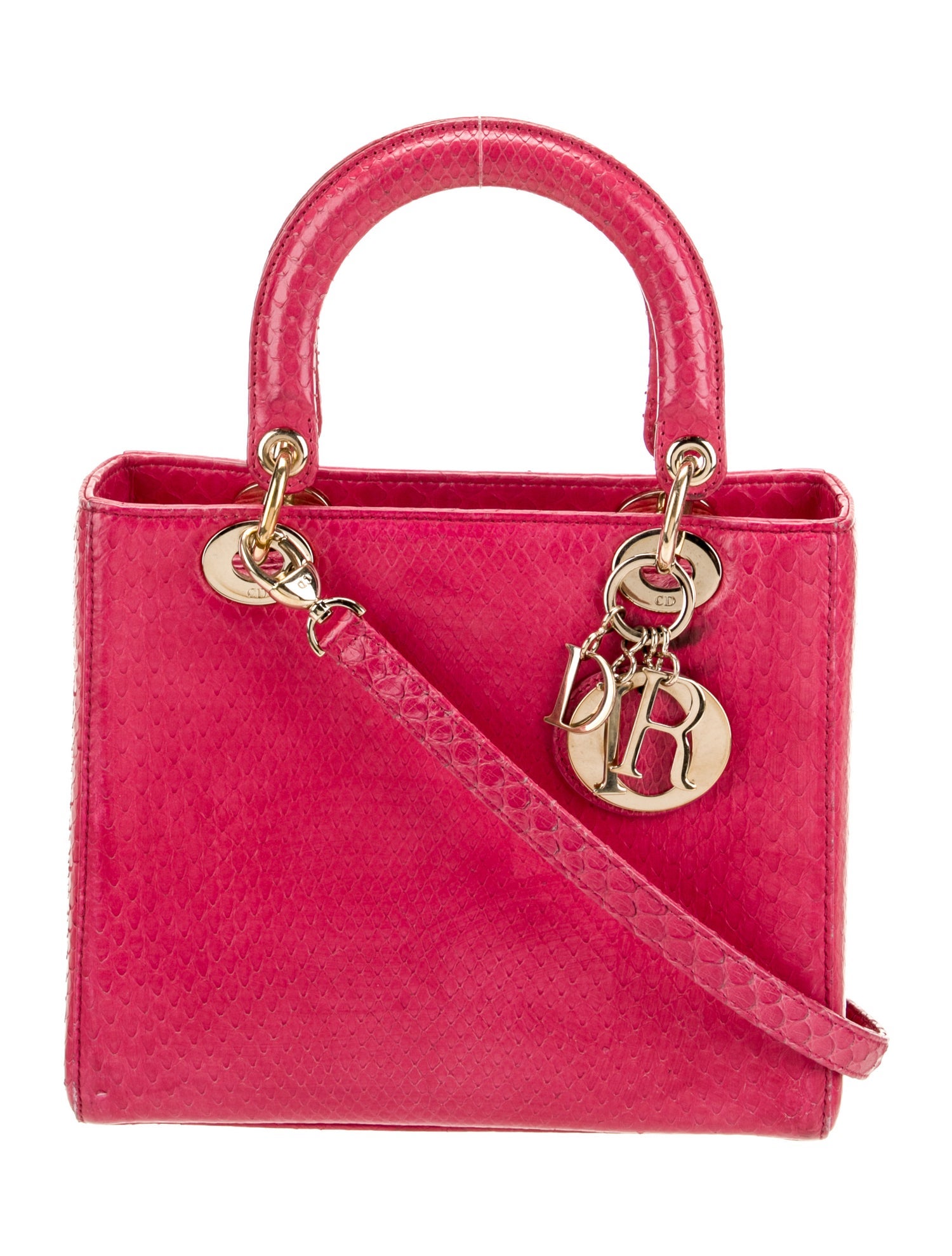 Christian Dior Snakeskin Lady Dior Medium