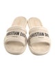 Christian Dior Leather Graphic Print Slides