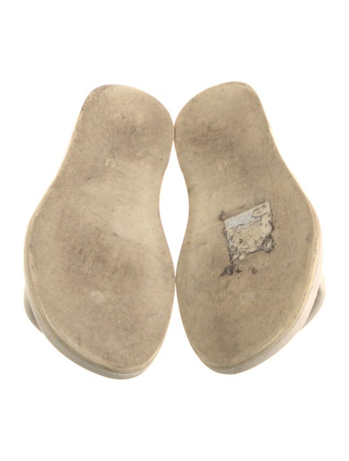 Christian Dior Leather Graphic Print Slides