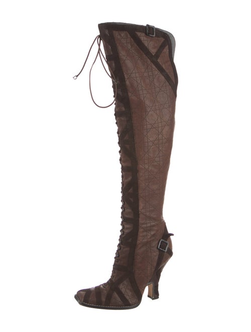 Christian Dior Leather Lace-Up Boots