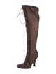 Christian Dior Leather Lace-Up Boots