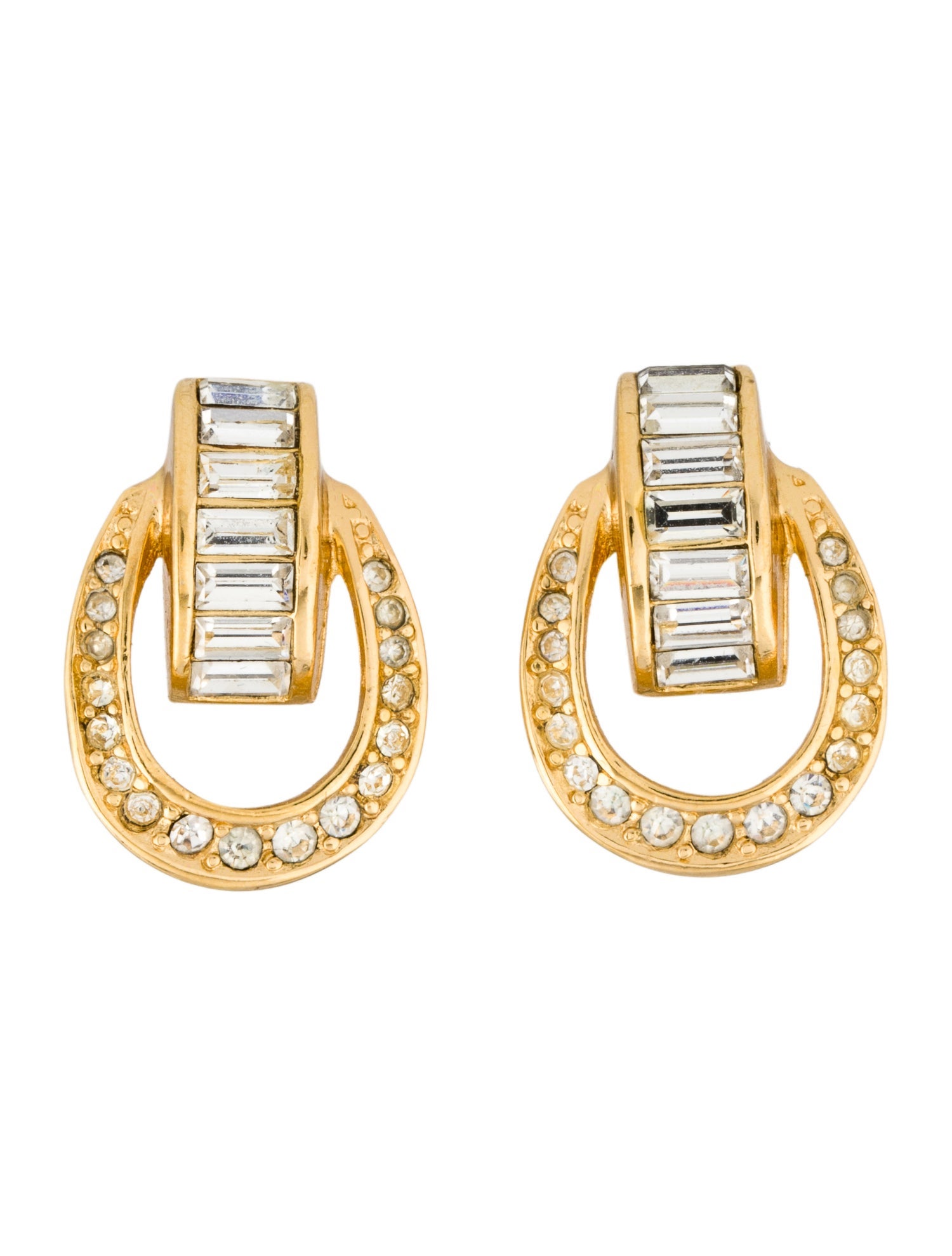 Christian Dior Vintage Crystal Drop Earrings