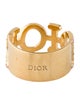 Christian Dior Rainbow Crystal Logo Band Ring