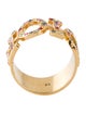 Christian Dior Rainbow Crystal Logo Band Ring