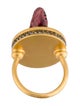 Christian Dior Resin Leopard Pop Charm Cocktail Ring