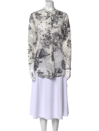 Christian Dior Printed Crew Neck Tunic