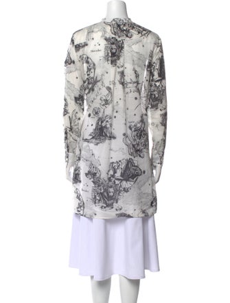 Christian Dior Printed Crew Neck Tunic