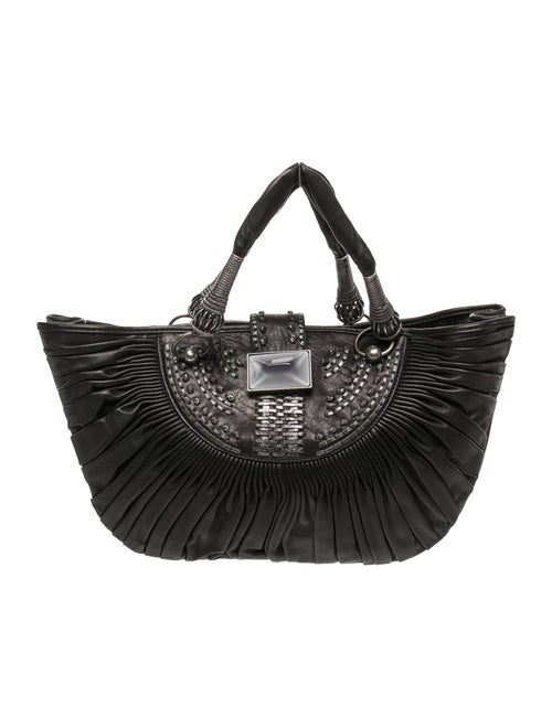 Christian Dior Leather Top Handle Bag