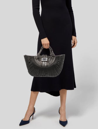 Christian Dior Leather Top Handle Bag