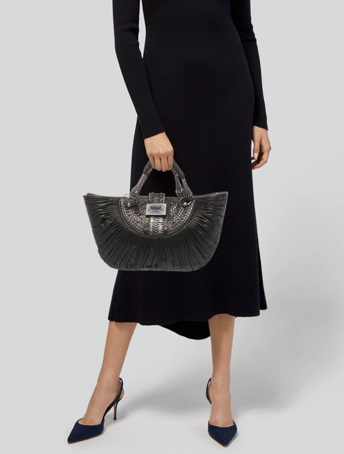 Christian Dior Leather Top Handle Bag