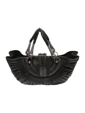 Christian Dior Leather Top Handle Bag