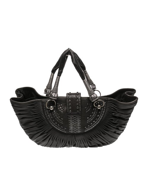 Christian Dior Leather Top Handle Bag