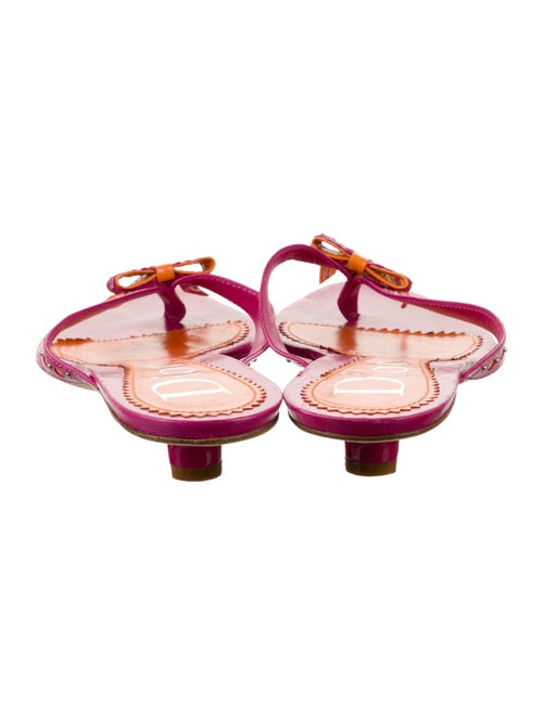 Christian Dior Leather Bow Accents Slides