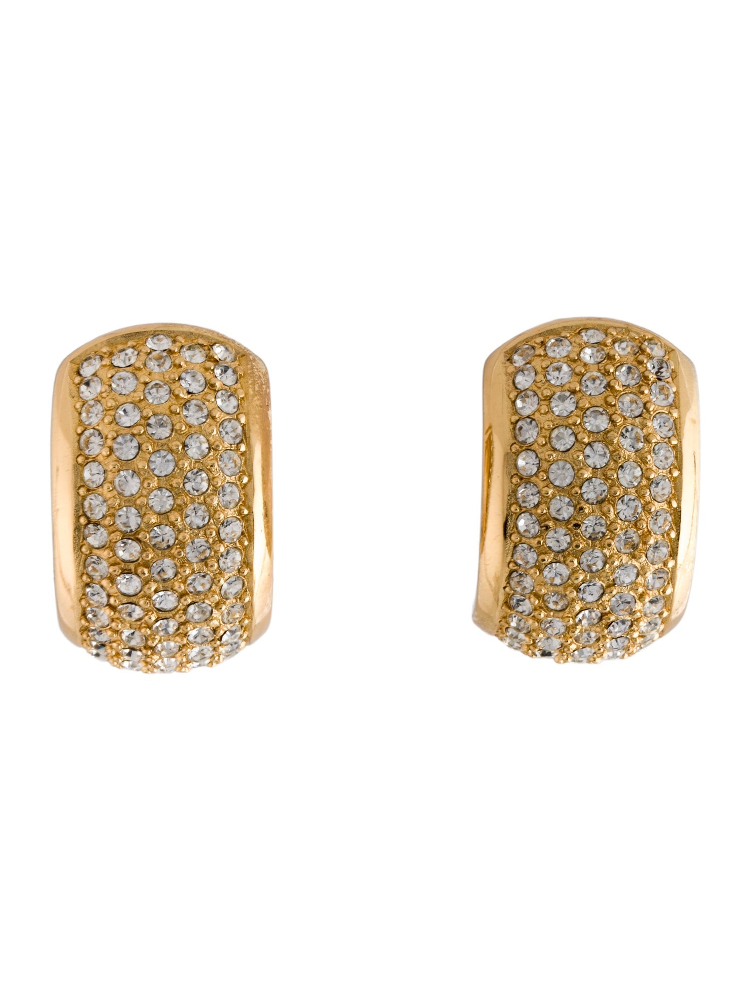 Christian Dior Vintage Crystal Clip-On Earrings