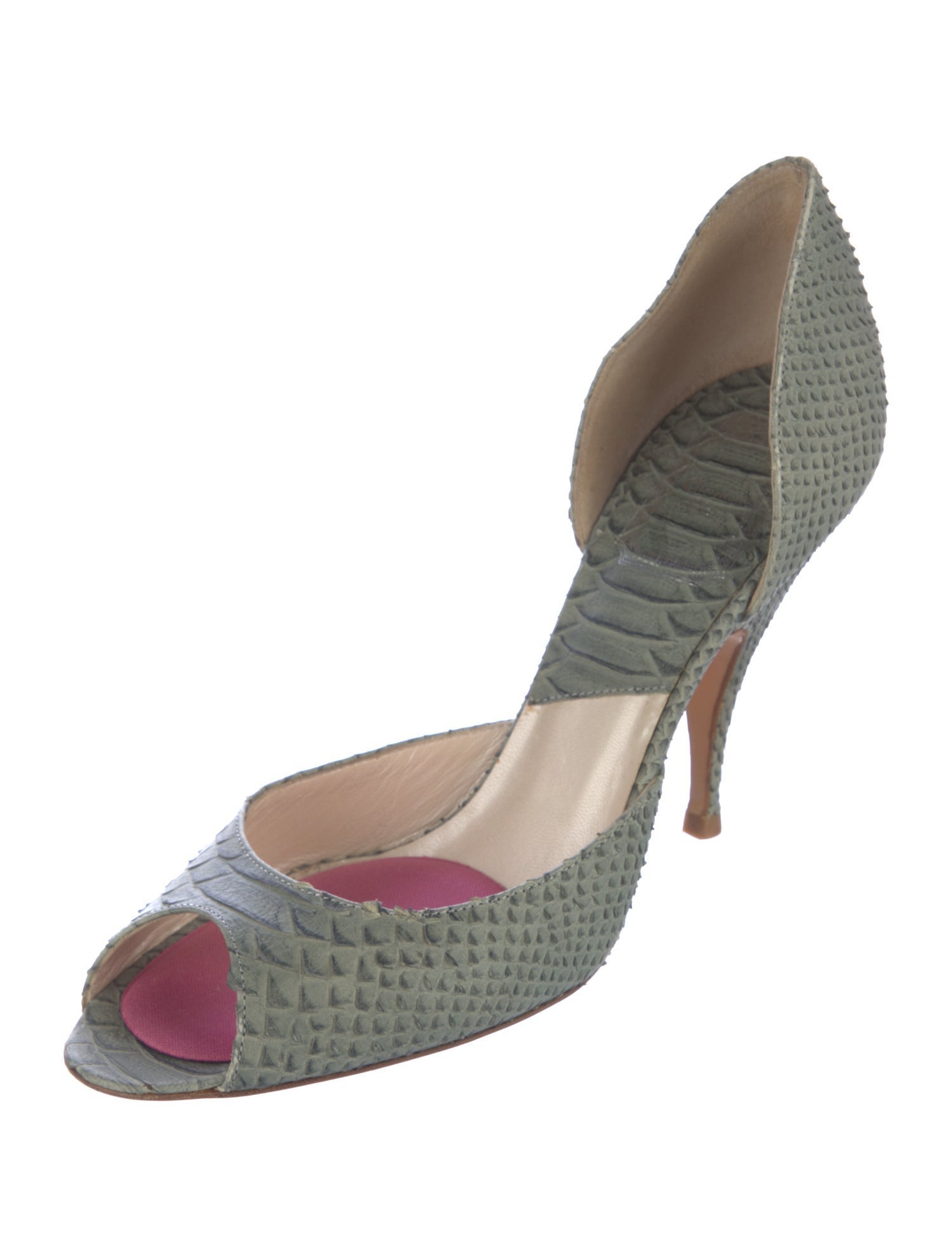 Christian Dior Snakeskin D'Orsay Pumps