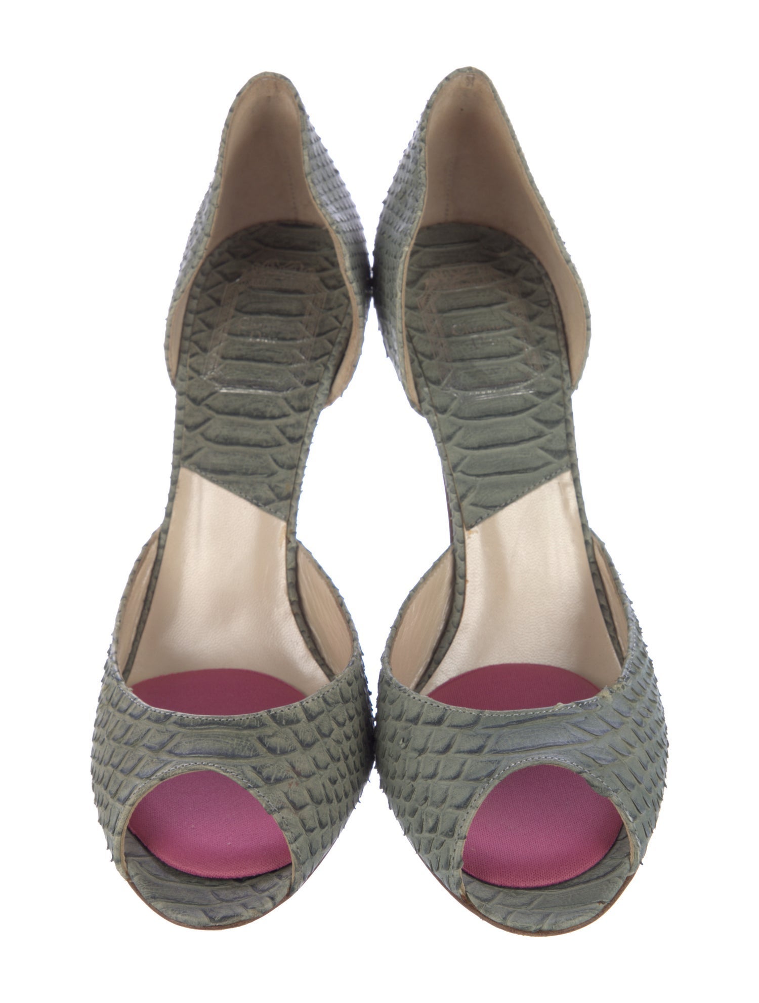 Christian Dior Snakeskin D'Orsay Pumps