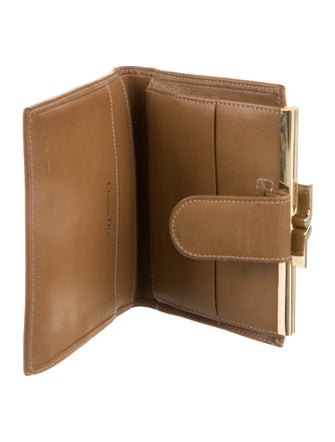 Christian Dior 1980's Honeycomb Compact Wallet
