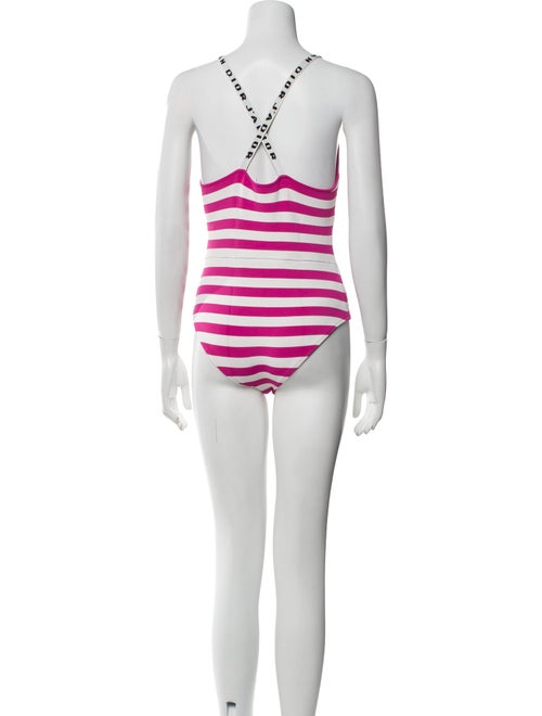Christian Dior Graphic Print V-Neck Bodysuit