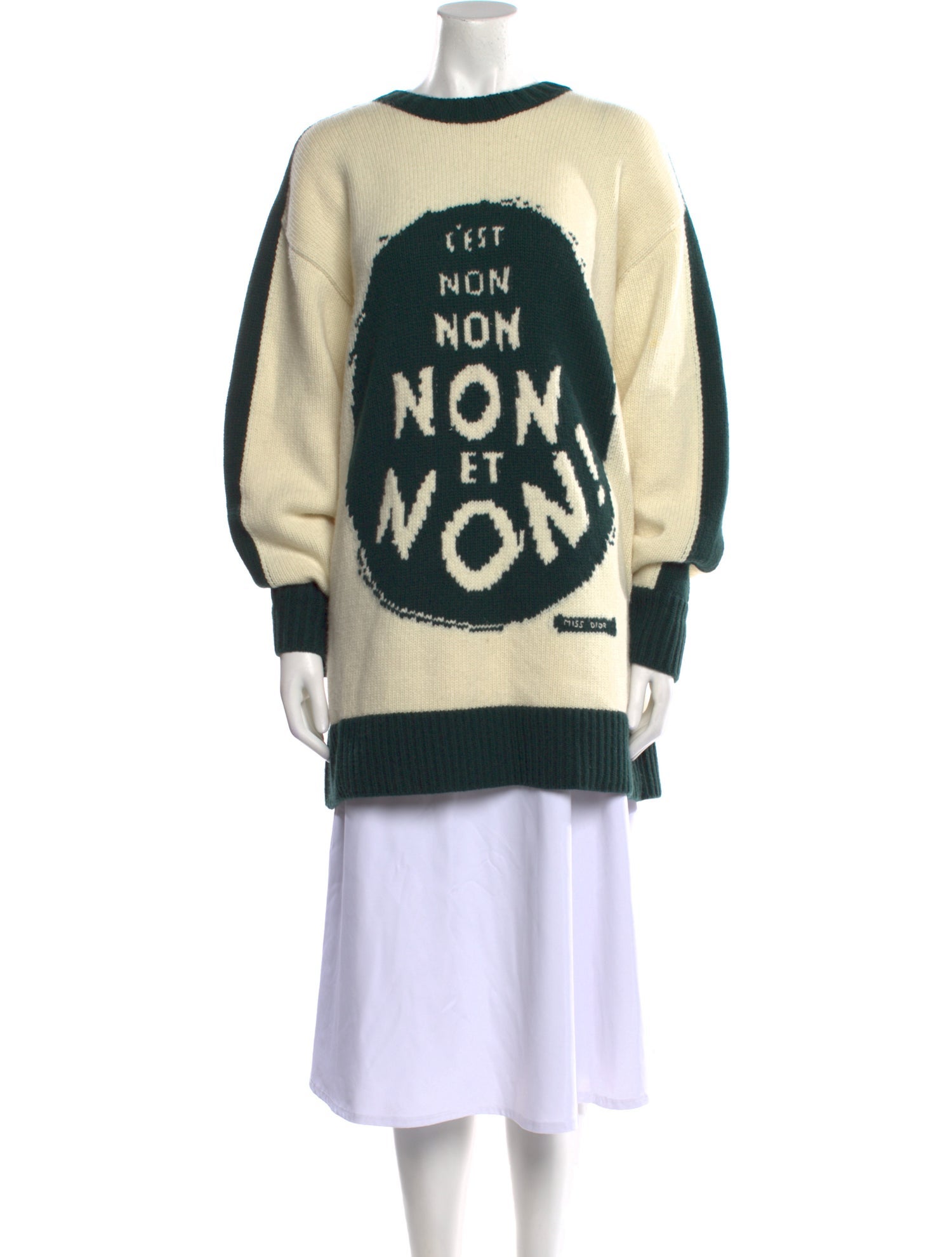 Christian Dior Wool Graphic Print Sweater