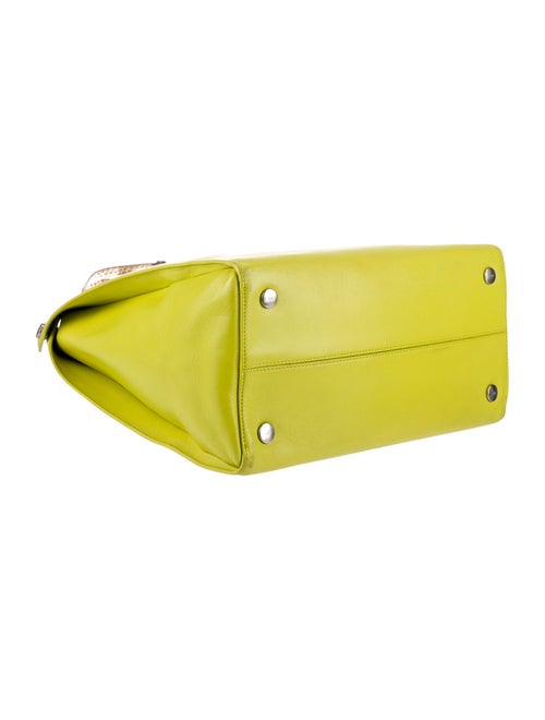 Christian Dior Leather Python-Trimmed Addict Shopper Large